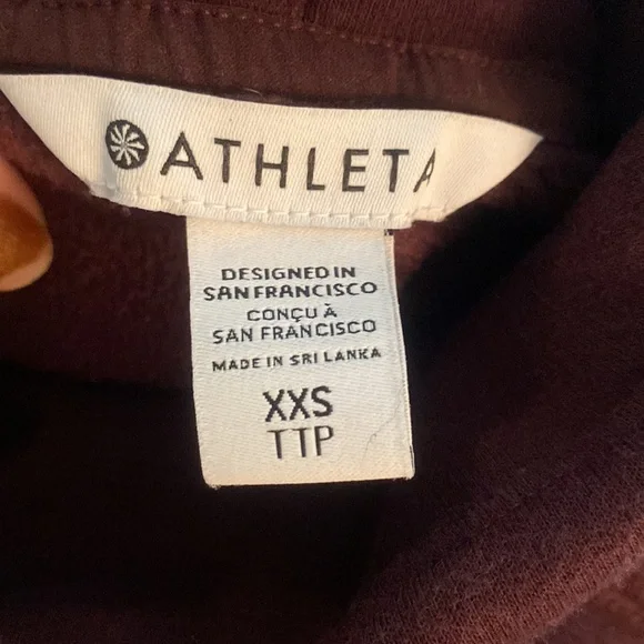 Athleta Kozy Karma Mock Neck Sweatshirt Dress XXS M76 - Picture 6 of 9